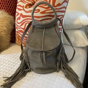 Cut N Paste Grey Fringe Backpack